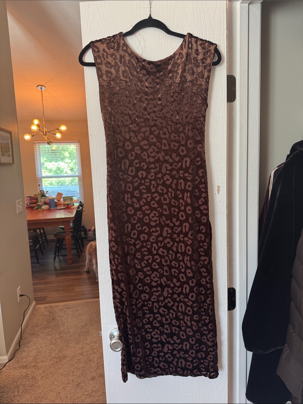 See You Monday Brown Leopard Print Sleeveless Maxi Dress
